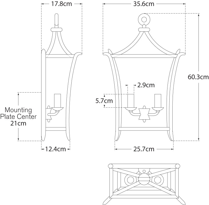 Aria Large Wall Lantern Blueprint