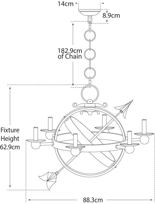 Lampadario Sfera Armillare Progetto