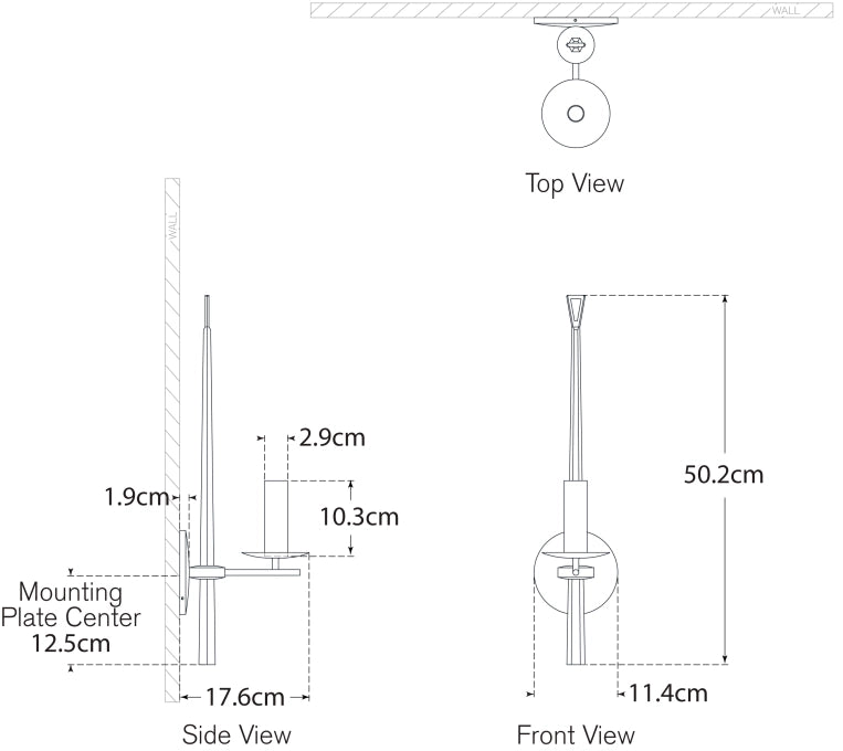 Arnav Large Single Sconce Blueprint