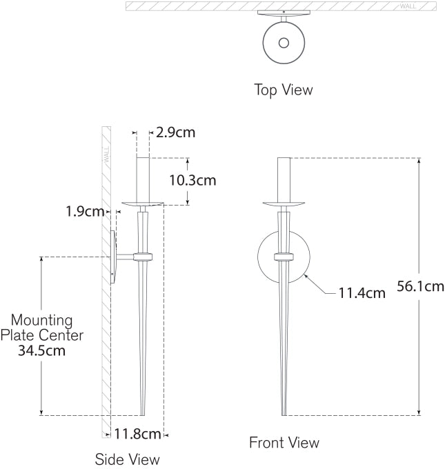 Arnav Large Torch Sconce Blueprint