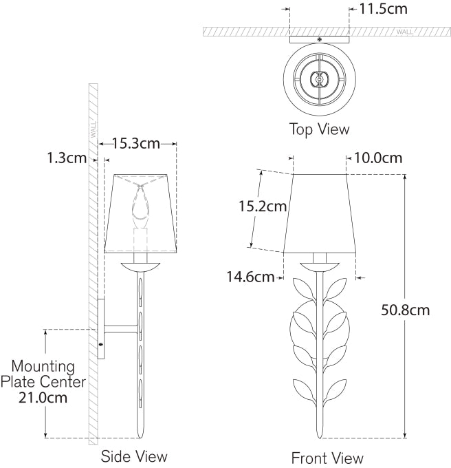 Avery 20" Sconce Blueprint