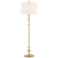 Lotus Floor Lamp in Gild with Linen Shade