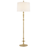 Lotus Floor Lamp in Gild with Linen Shade