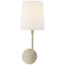 Go Lightly Sconce in China White with Linen Shade