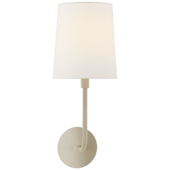 Go Lightly Sconce in China White with Linen Shade