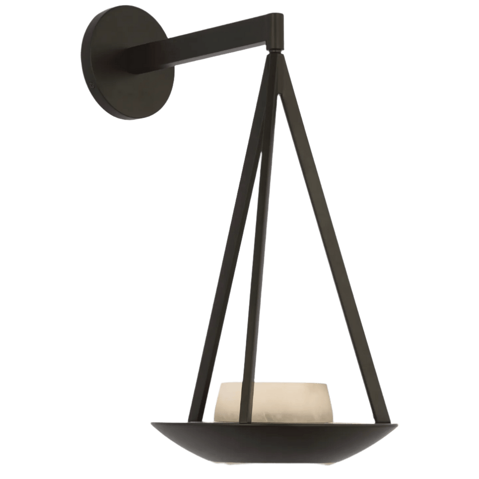 Divina 19" Floating Bowl Sconce, a premium Decorative light by Visual Comfort & Co. Close - up image of its design.