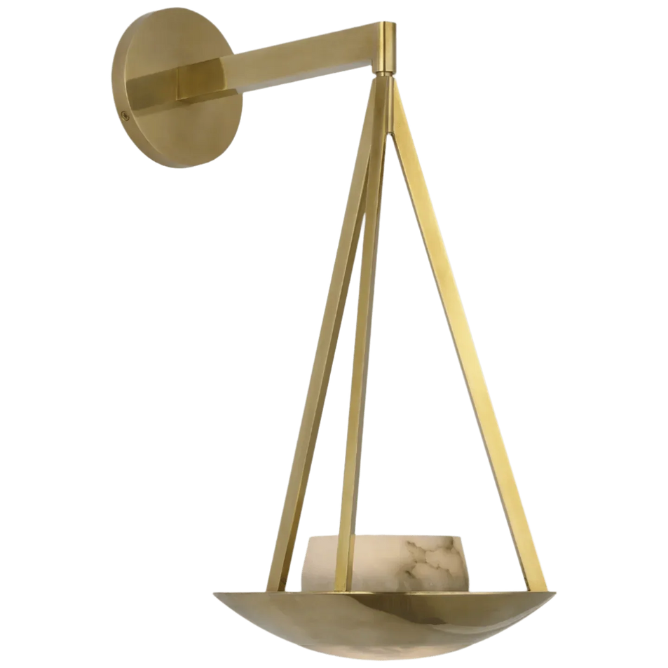 Divina 19" Floating Bowl Sconce, a premium Decorative light by Visual Comfort & Co. Close - up image of its design.