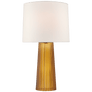 Danube Medium Table Lamp in Amber with Linen Shade