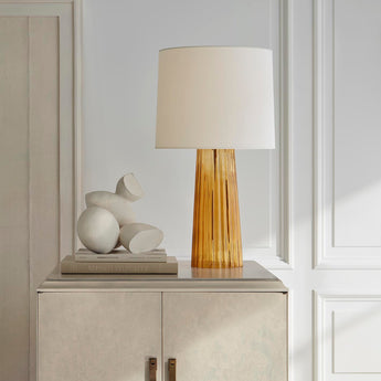 Danube Medium Table Lamp, a premium Decorative light by Visual Comfort. Close - up image of its design.