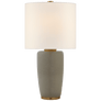 Chado Large Table Lamp in Shellish Gray with Linen Shade