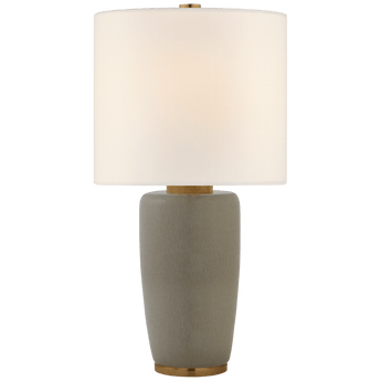 Chado Large Table Lamp in Shellish Gray with Linen Shade