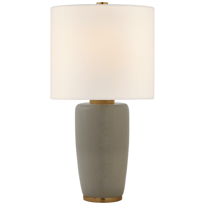Chado Large Table Lamp in Shellish Gray with Linen Shade