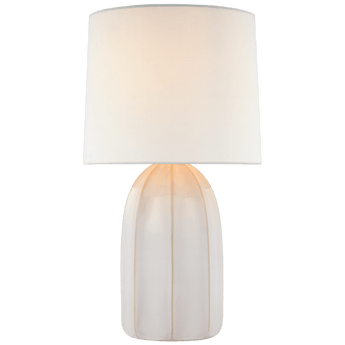 Melanie Large Table Lamp in Ivory with Linen Shade