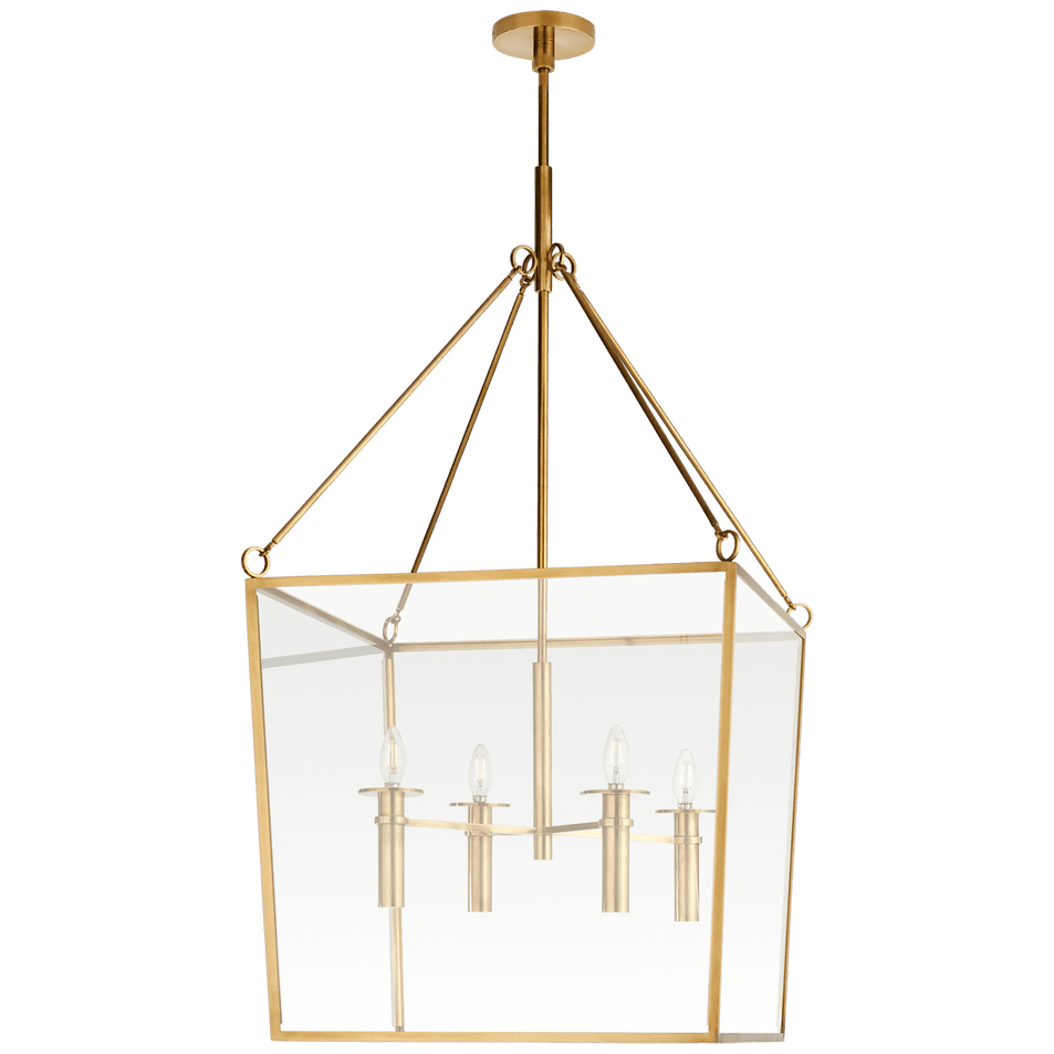 Cochere Large Lantern, a premium Lantern light by Visual Comfort & Co. Close - up image of its design.