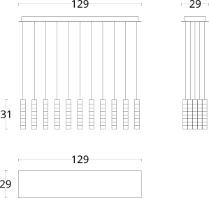 Black&More Rectangular Chandelier Blueprint