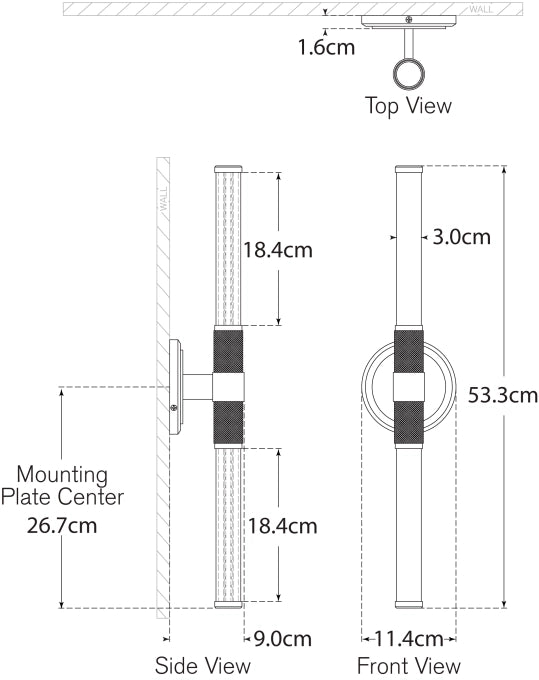 Barrett 21" Up and Down Bath Light Blueprint