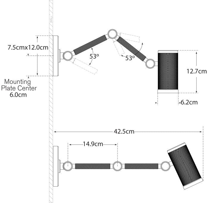 Barrett Mini Double Arm Bed Light Blueprint