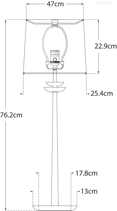 Beaumont Medium Buffet Lamp Blueprint