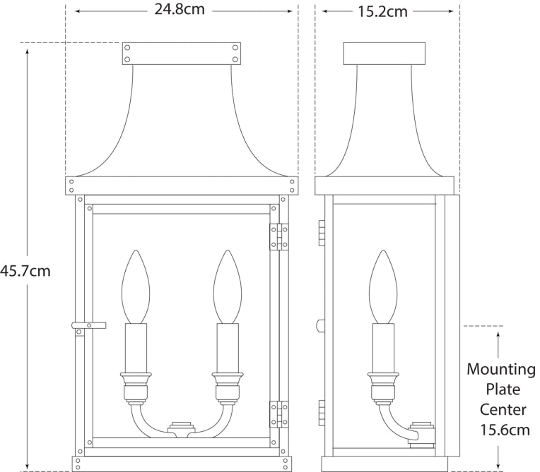 Lanterna Corta Larga Bedford 3/4 Progetto