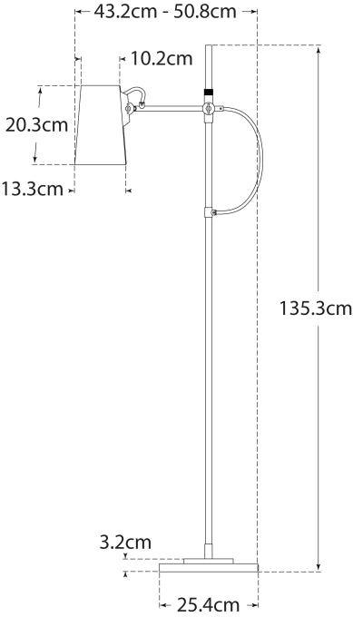 Benton Adjustable Floor Lamp Blueprint