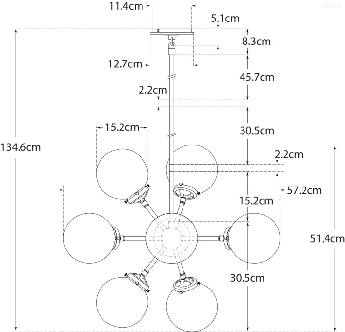 Bistro Small Round Chandelier Blueprint