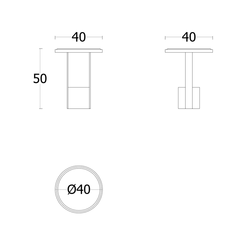 Black&More Side Table Blueprint