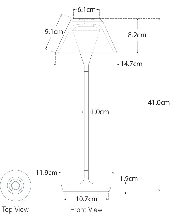 Blaze 16" Rechargeable Table Lamp Blueprint