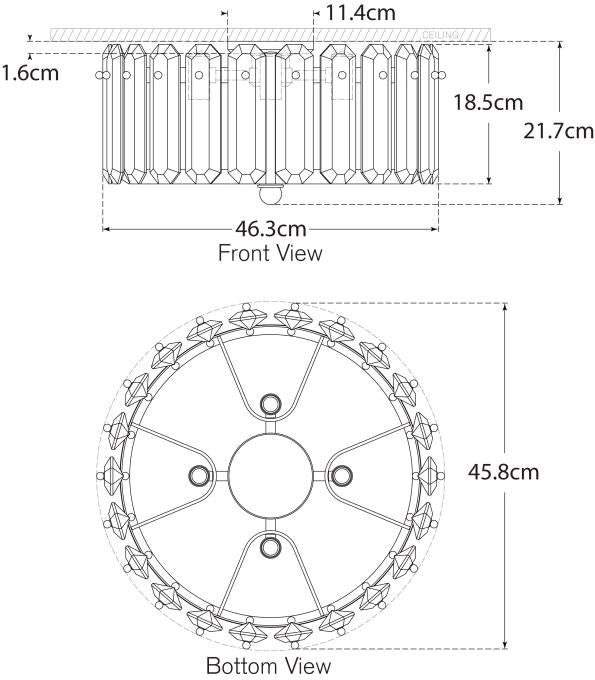 Bonnington Medium Flush Mount Blueprint
