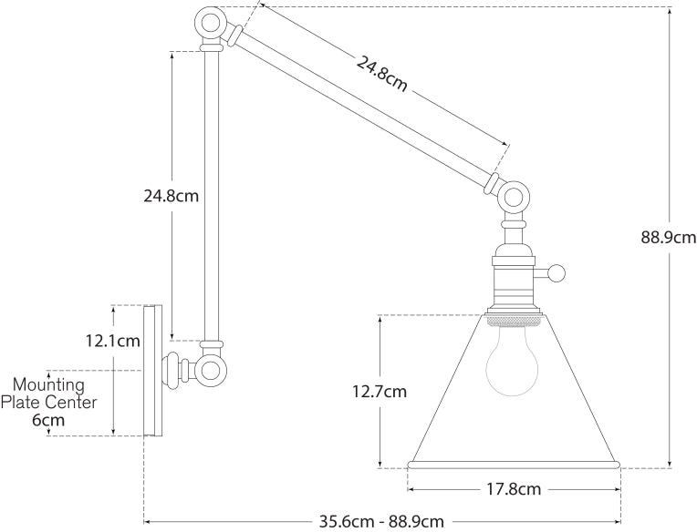 Boston Functional Double Arm Library Light Blueprint