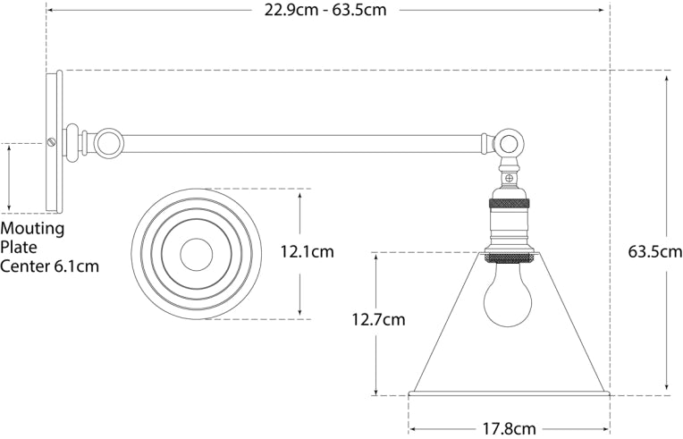 Boston Functional Single Arm Library Light Blueprint