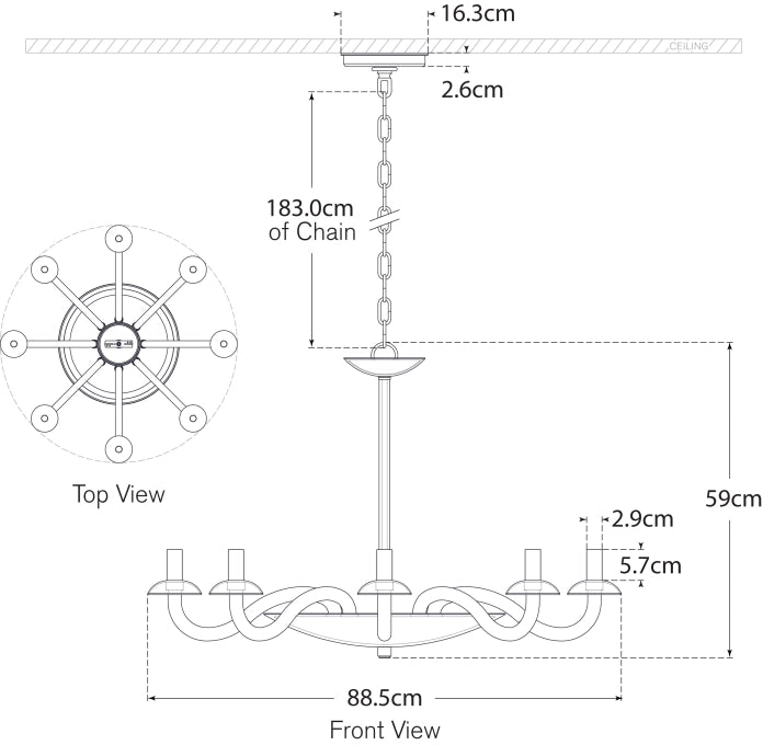 Brigitte Large Chandelier Blueprint
