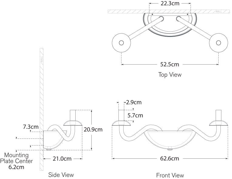 Brigitte Small Double Sconce Blueprint