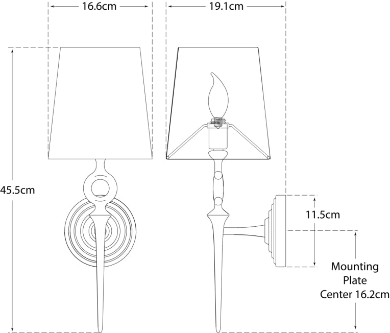 Applique Bristol singolo Progetto