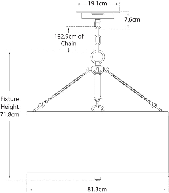 Broomfield Large Hanging Shade Blueprint