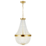 Summerhill Small Chandelier in Burnished Brass with Clear Glass