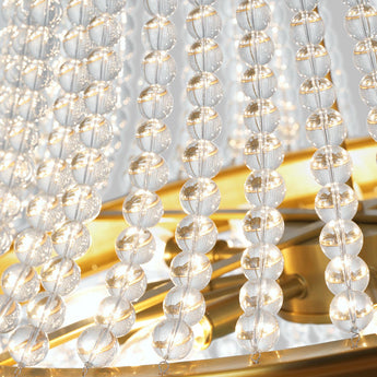 Summerhill Medium Chandelier in Burnished Brass with Clear Glass