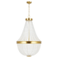 Summerhill Medium Chandelier in Burnished Brass with Clear Glass