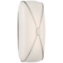 Fondant 13" Linear Bath Sconce in Polished Nickel with White Glass