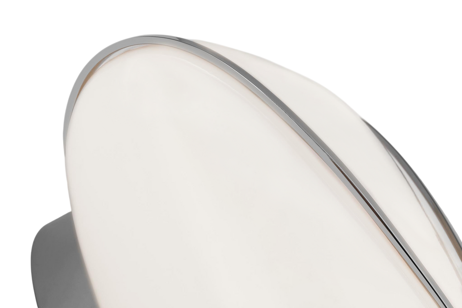 Fondant 13" Linear Bath Sconce in Polished Nickel with White Glass