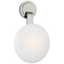 Polished Nickel / White Glass