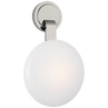 Polished Nickel / White Glass