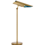 Flore Desk Lamp in Soft Brass and Riviera Blue