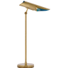 Flore Desk Lamp in Soft Brass and Riviera Blue