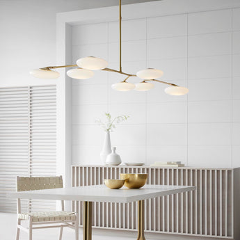 Brindille XL Articulating Linear Chandelier, a premium Linear light by Visual Comfort. Close - up image of its design.