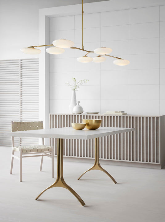 Brindille XL Articulating Linear Chandelier, a premium Linear light by Visual Comfort. Close - up image of its design.