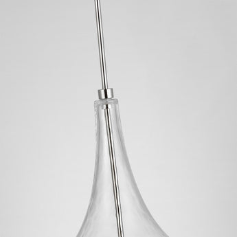 Lomme Small Pendant in Polished Nickel with Clear Glass