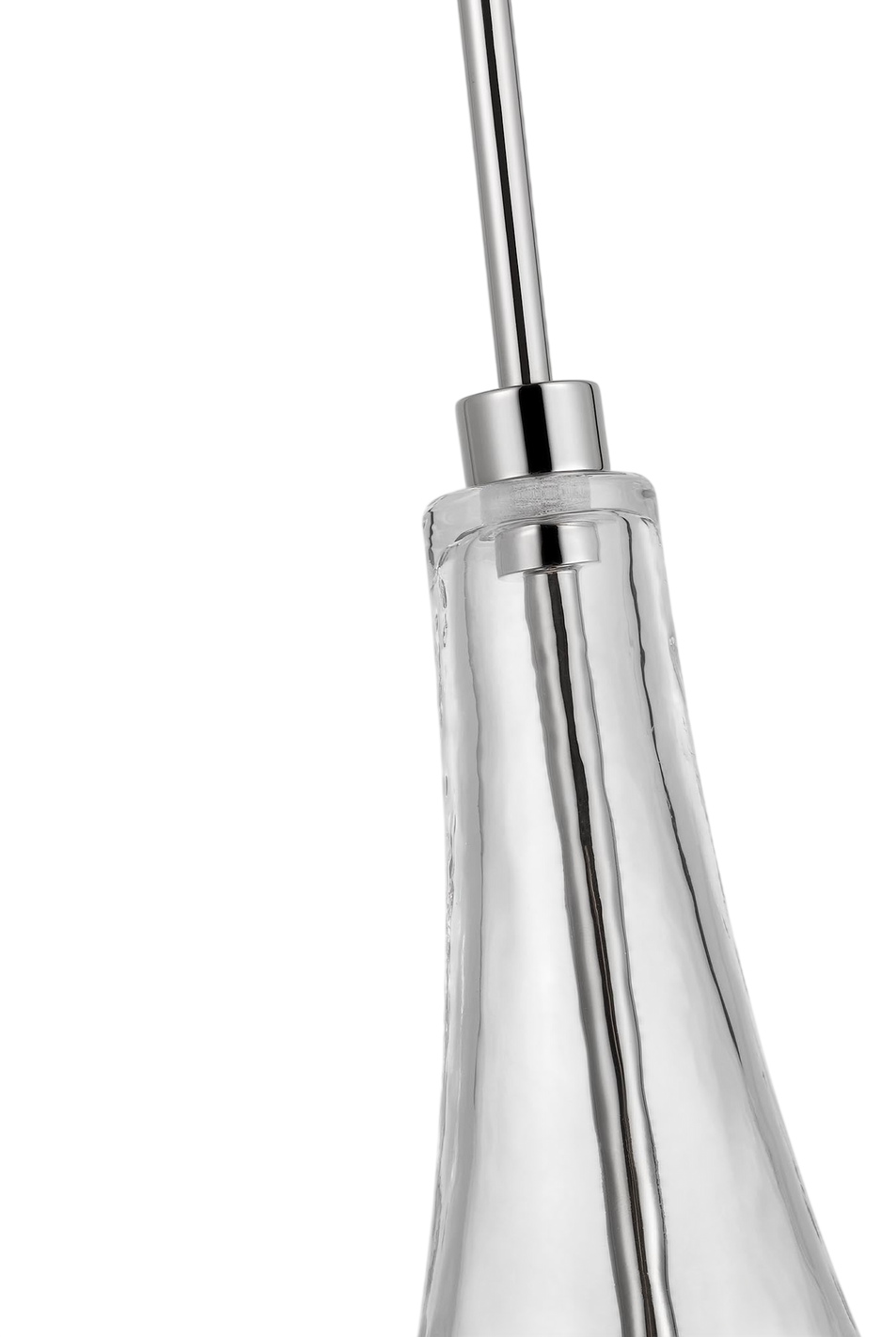 Lomme Small Pendant in Polished Nickel with Clear Glass