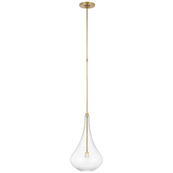 Lomme Small Pendant in Soft Brass with Clear Glass