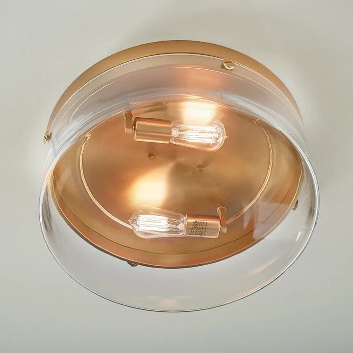 Garrett Medium Flush Mount, a premium Flush Mount light by Visual Comfort & Co. Close - up image of its design.
