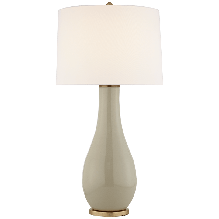 Orson Balustrade Form Table in Coconut with Linen Shade